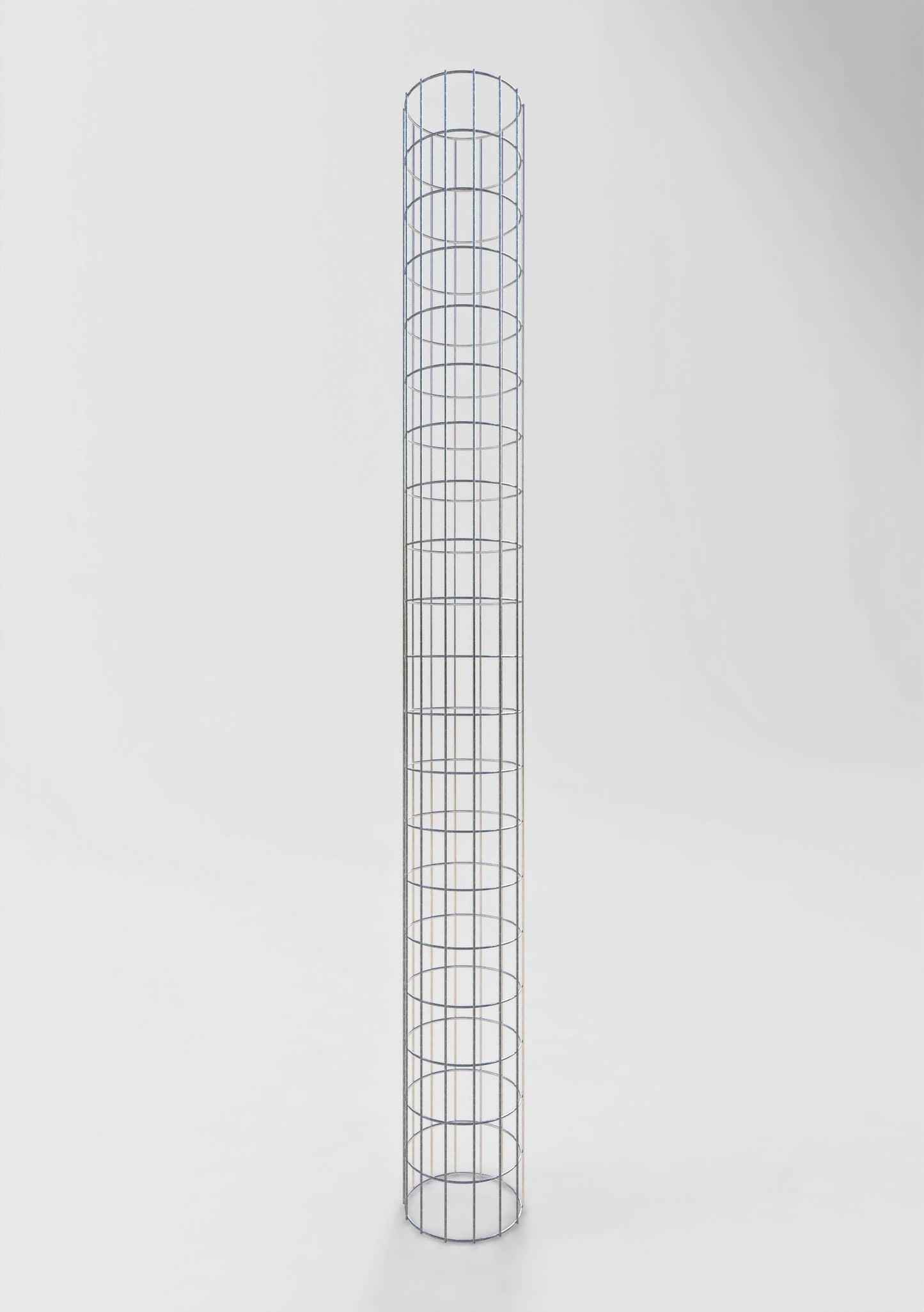 Gabionensäule rund feuerverzinkt, 22 cm Durchmesser, 200 cm Höhe, MW 5 cm x 10 cm
