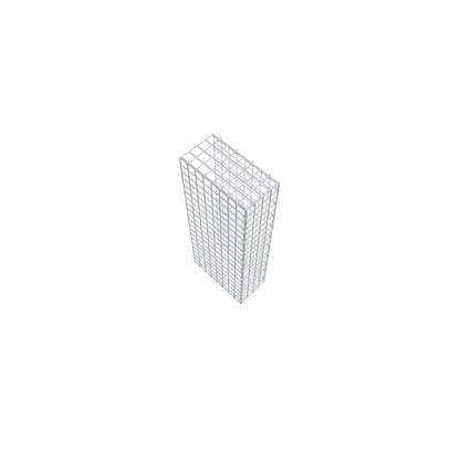 Mounted gabion type 2 100 cm x 40 cm x 20 cm (L x H x D), mesh size 5 cm x 5 cm, C-ring
