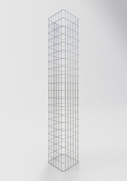 Gabionensäule eckig 32 cm x 32 cm, 200 cm Höhe, MW 5 cm x 10 cm