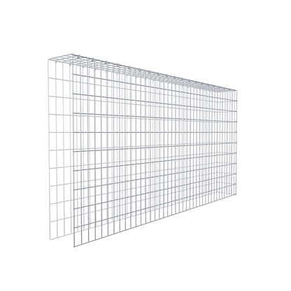 Opbouw schanskorf type 4 200 cm x 100 cm x 20 cm (L x H x D), maaswijdte 5 cm x 10 cm, C-ring