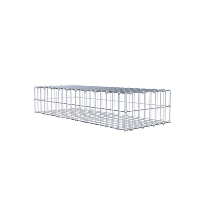 Gabion 100 cm x 20 cm x 40 cm (L x H x P), mailles 5 cm x 10 cm, anneau en C