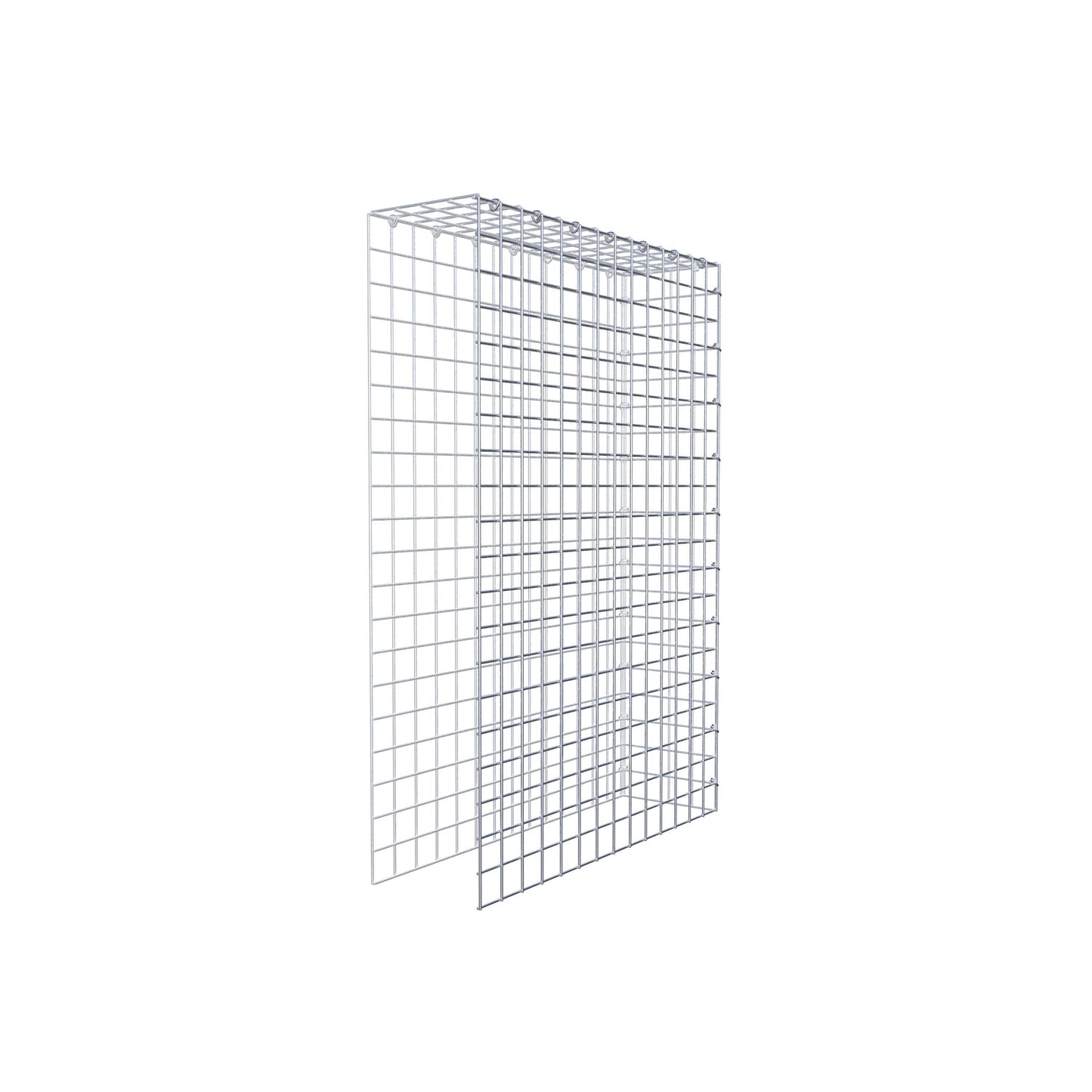 Monteret gabion type 4 100 cm x 70 cm x 20 cm (L x H x D), maskestørrelse 5 cm x 5 cm, C-ring