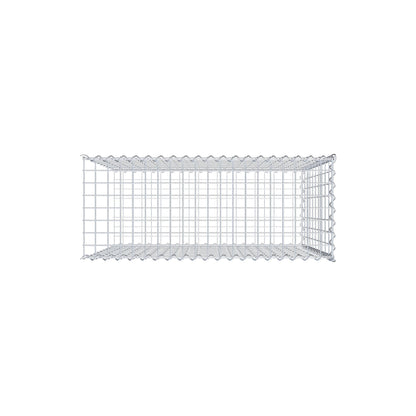Gabion rapporté type 2 100 cm x 100 cm x 40 cm (L x H x P), mailles 5 cm x 10 cm, spirale