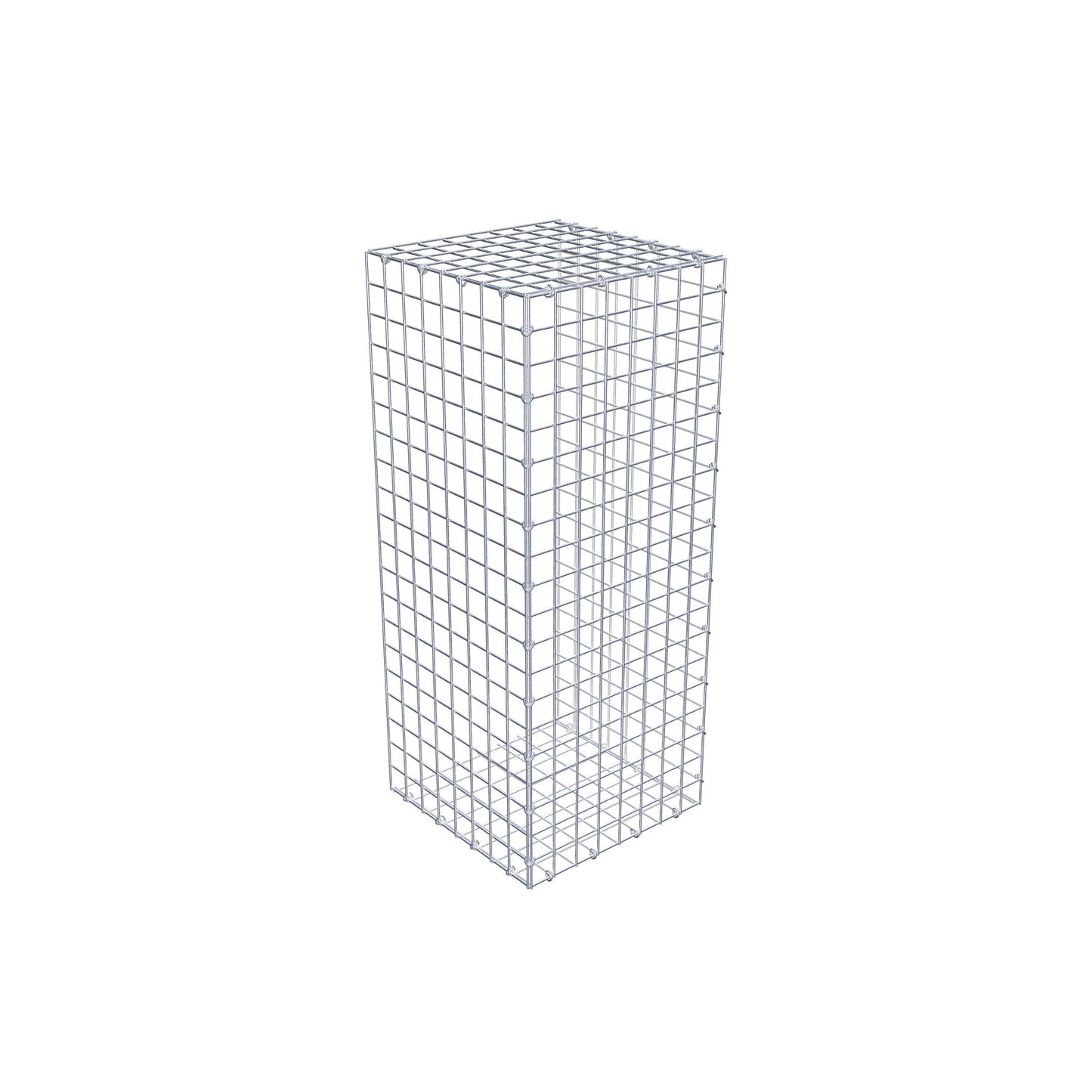 Gavión complementario de tipo 2 100 cm x 40 cm x 40 cm (largo x alto x fondo), malla 5 cm x 5 cm, anillo en C