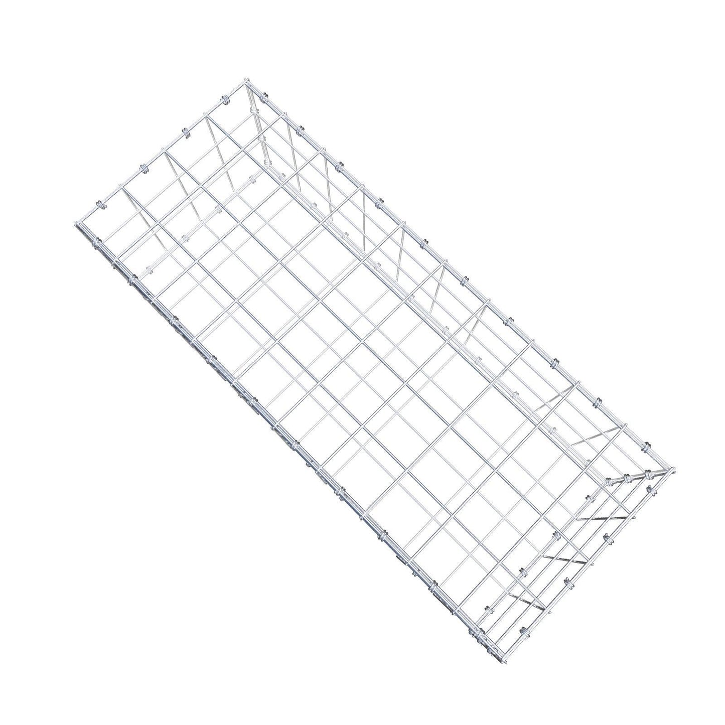 Gabion 100 cm x 30 cm x 40 cm (L x H x D), maskstorlek 10 x 10 cm, spiralring