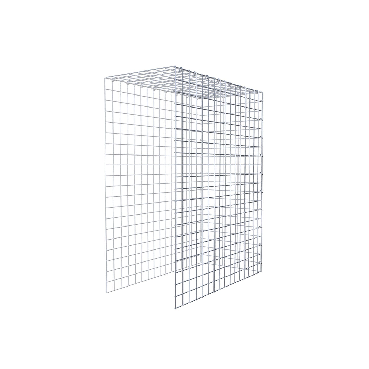 Monteret gabion type 4 100 cm x 80 cm x 40 cm (L x H x D), maskestørrelse 5 cm x 5 cm, C-ring