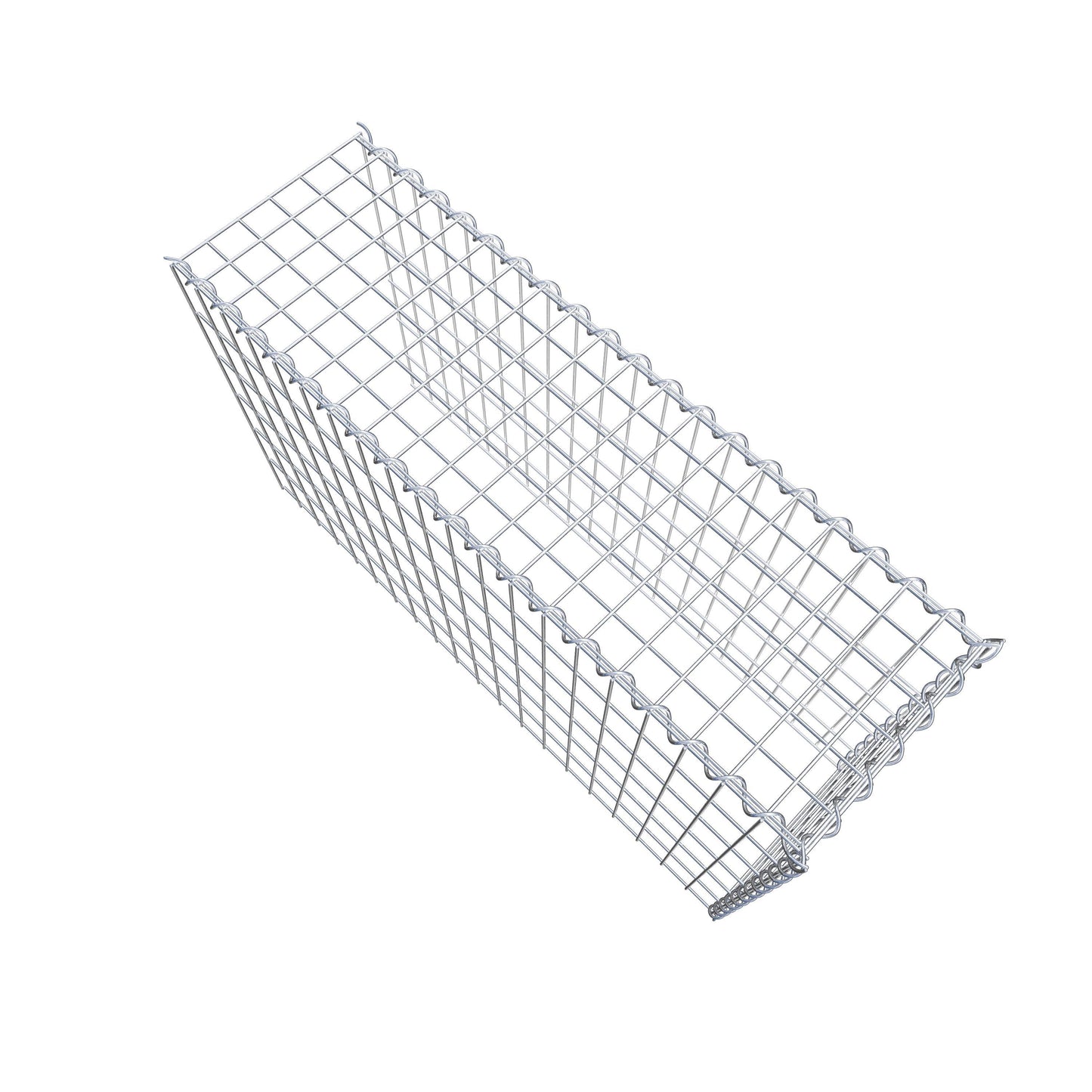 Gavión adulto tipo 4 100 cm x 60 cm x 30 cm (largo x alto x profundidad), tamaño de malla 5 cm x 10 cm, espiral