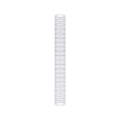 Gabionensäule rund feuerverzinkt, 22 cm Durchmesser, 200 cm Höhe, MW 5 cm x 10 cm