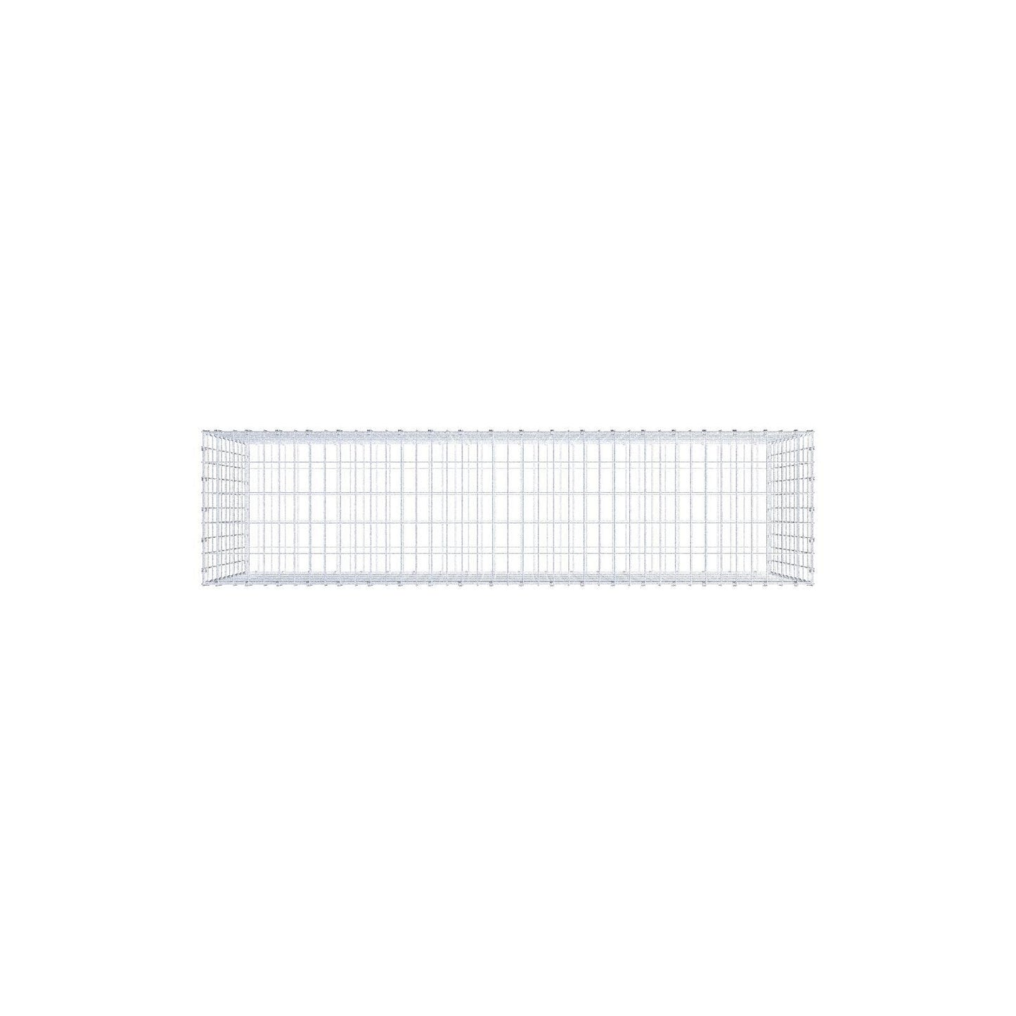 Gabion 200 cm x 100 cm x 50 cm (L x H x P), mailles 5 x 10 cm, anneau en spirale