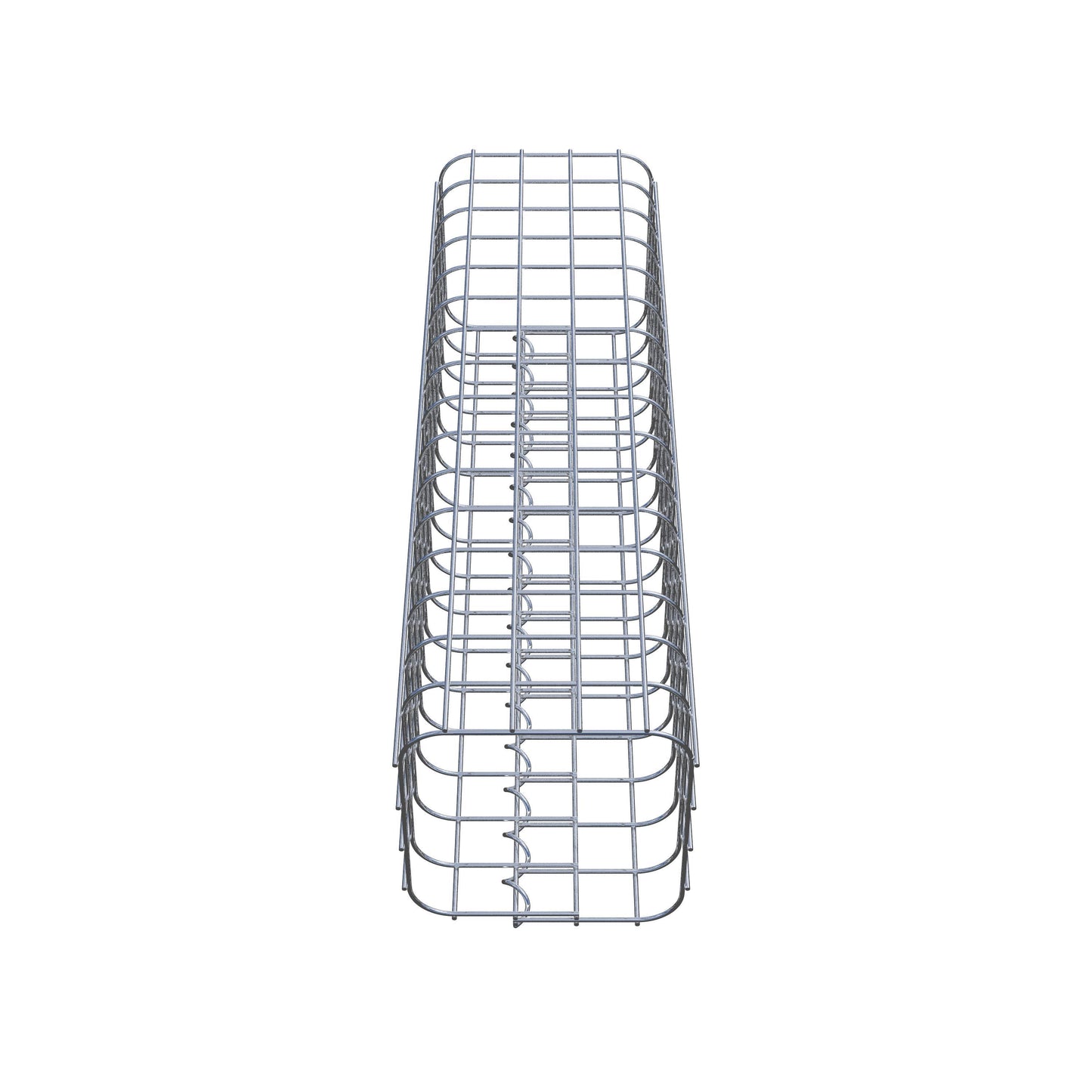 Columna de gaviones, cuadrada 22 cm x 22 cm, 80 cm de altura, MW 5 cm x 5 cm