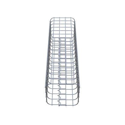 Columna de gaviones, cuadrada 22 cm x 22 cm, 80 cm de altura, MW 5 cm x 5 cm