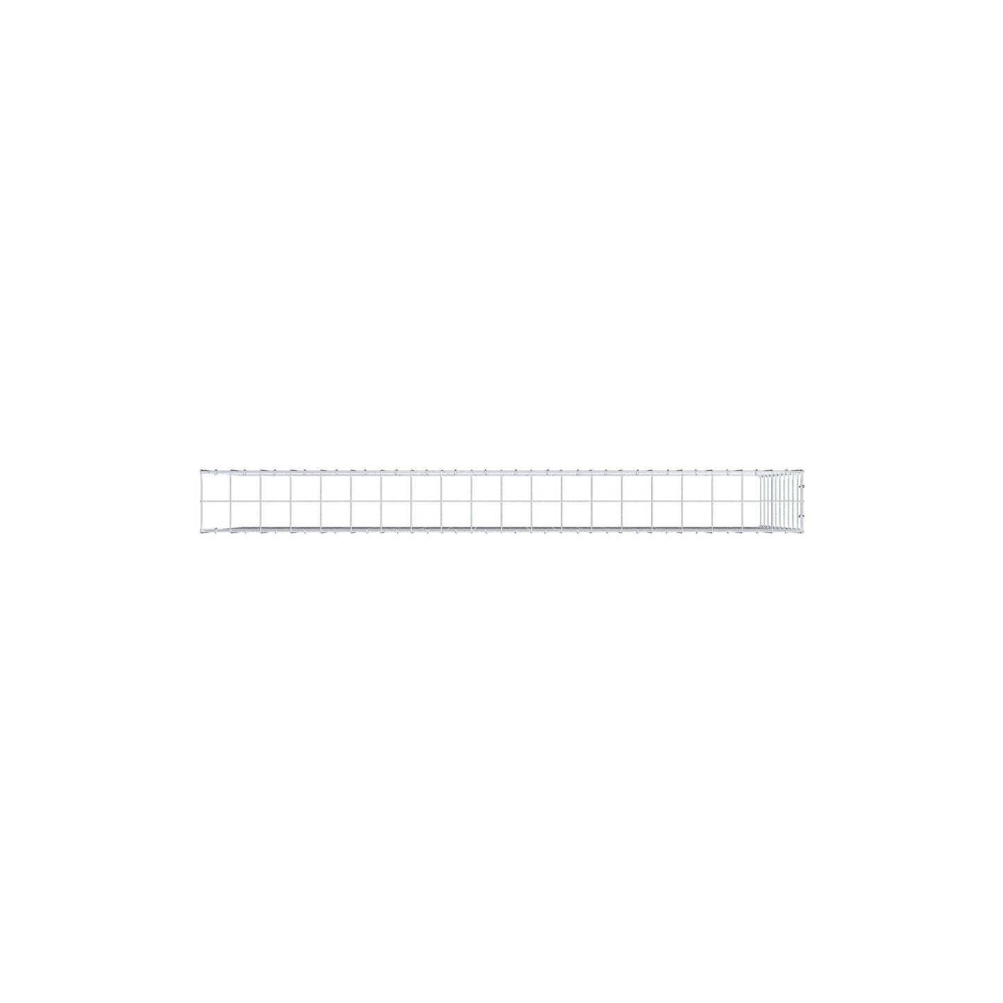 Monteret gabion type 4 200 cm x 100 cm x 20 cm (L x H x D), maskestørrelse 10 cm x 10 cm, C-ring