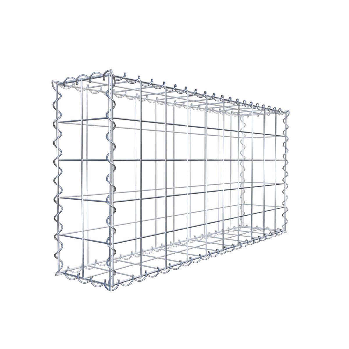 Gabion 100 cm x 50 cm x 20 cm (L x H x P), mailles 10 cm x 10 cm, spirale