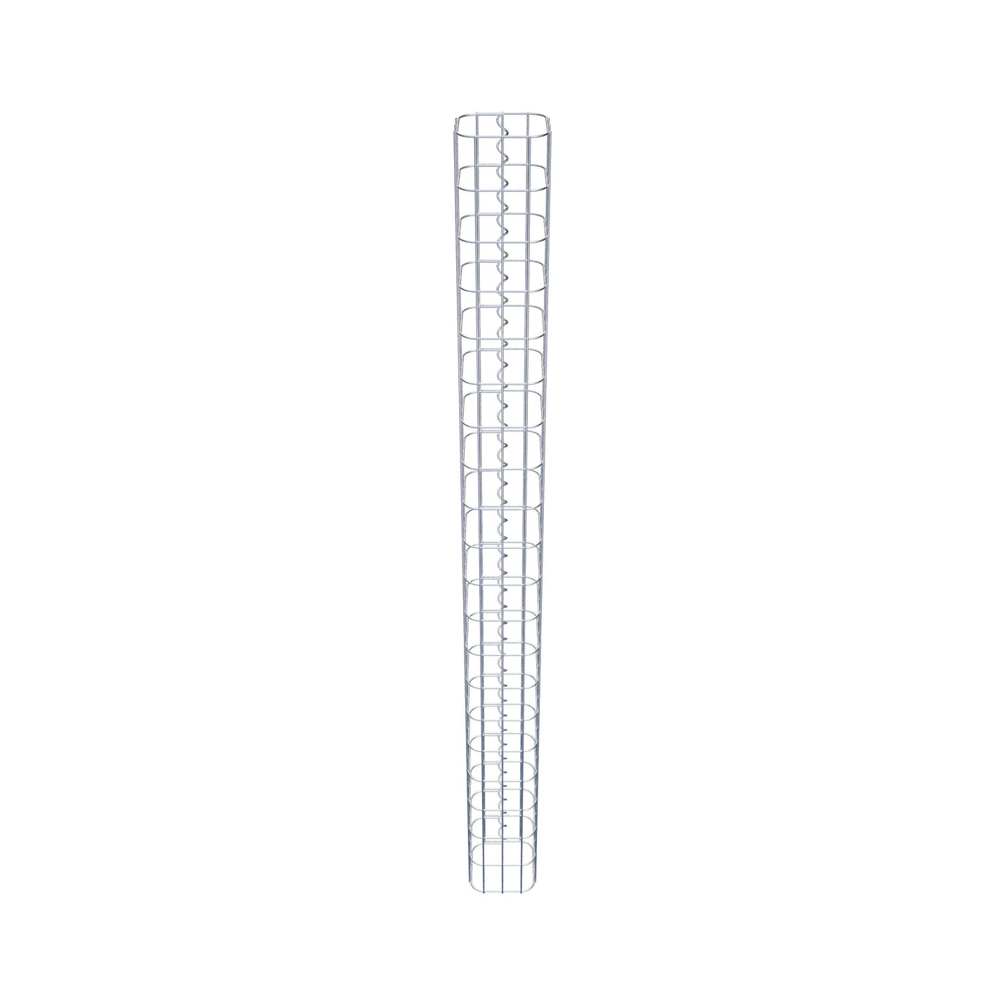 Colonna rettangolare in gabbione zincato a caldo, 17 cm x 17 cm, 200 cm di altezza, MW 5 cm x 10 cm