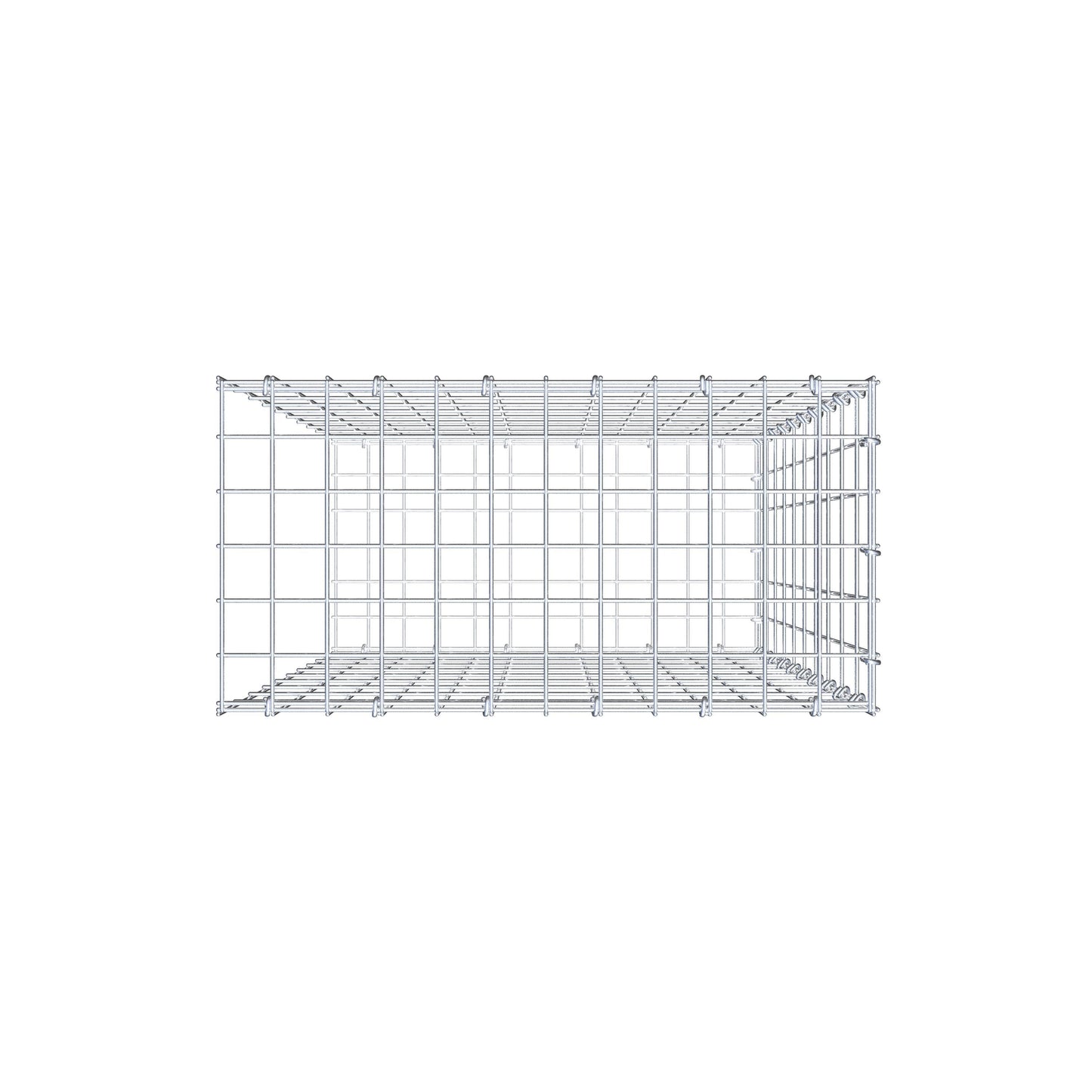 Pile aggiuntivo tipo 2 100 cm x 60 cm x 30 cm, maglia 5 cm x 10 cm, anello a C