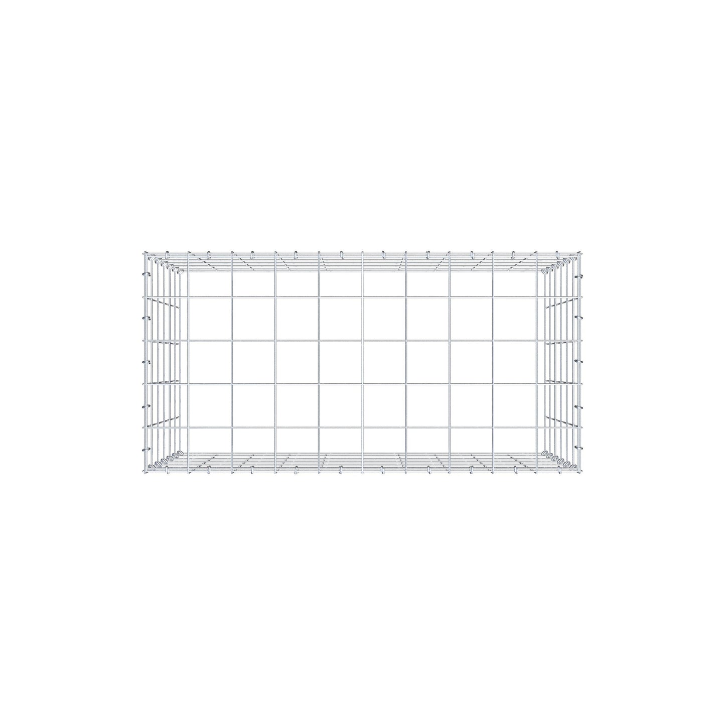 Anbaugabione Typ 3 100 cm x 60 cm x 50 cm (L x H x T), Maschenweite 10 cm x 10 cm, C-Ring