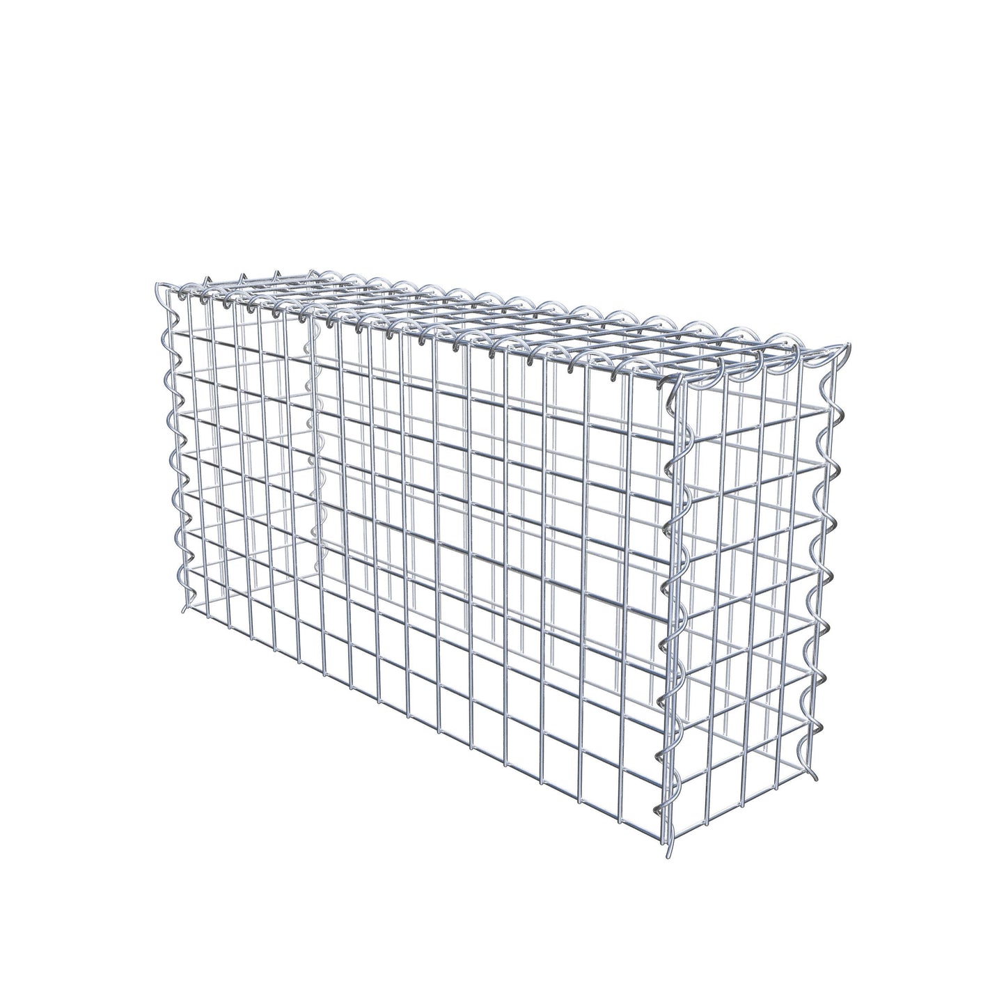 Add-on schanskorf type 3 80 cm x 40 cm x 20 cm (L x H x D), maaswijdte 5 cm x 5 cm, spiraalvormig