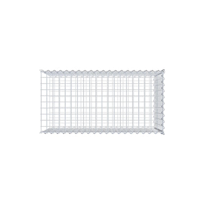 Anbaugabione Typ 2 100 cm x 50 cm x 50 cm (L x H x T), Maschenweite 5 cm x 5 cm, Spirale