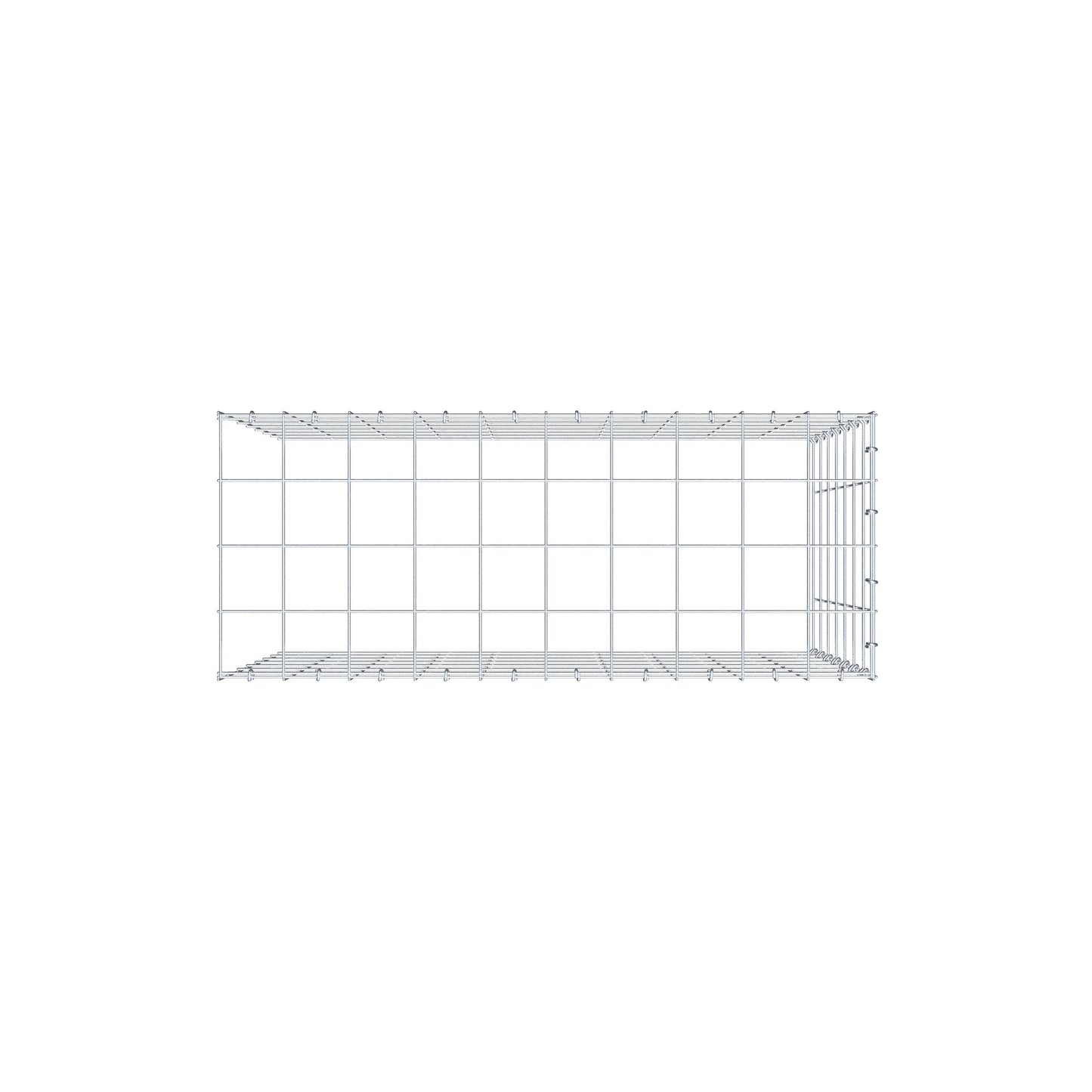 Fourche rapportée type 4 100 cm x 70 cm x 40 cm (L x H x P), mailles 10 cm x 10 cm, anneau C