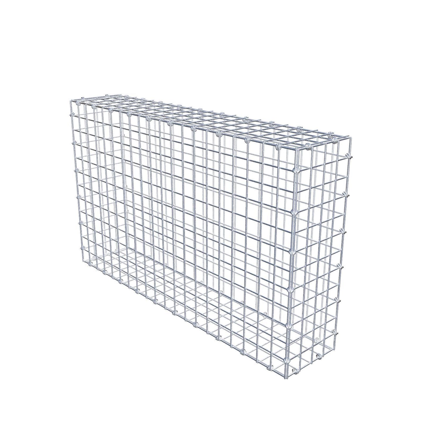 Gabbione 100 cm x 60 cm x 20 cm (L x H x P), maglia 5 x 5 cm, anello a spirale