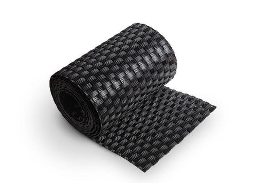Insynsremsor i polyrattan, svart MW 5 x 20 cm