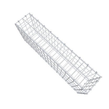 Gabione 100 cm x 40 cm x 20 cm (L x H x T), Maschenweite 5 x 10 cm, Spiralring