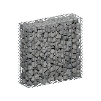 Gabione 100 cm x 100 cm x 30 cm (L x H x T), Maschenweite 5 cm x 10 cm, Spirale