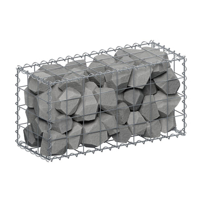 Gabion 80 cm x 40 cm x 30 cm (L x H x D), maskestørrelse 10 cm x 10 cm, spiral