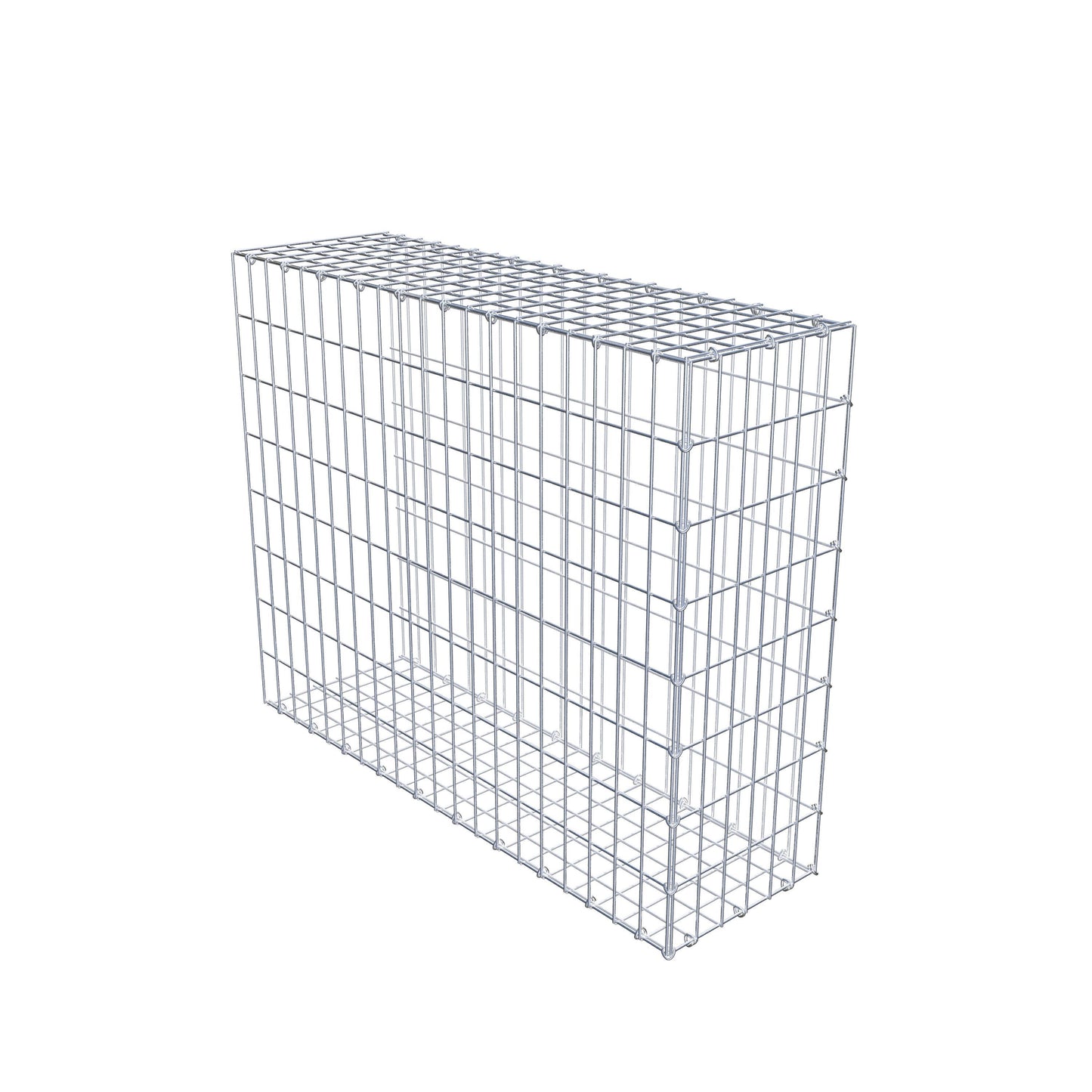 Monteret gabion type 2 100 cm x 80 cm x 30 cm, maskestørrelse 5 cm x 10 cm, C-ring