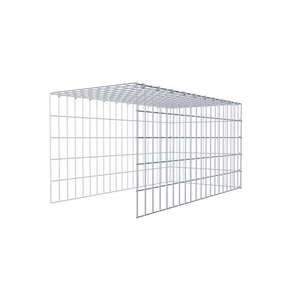 Gabbione aggiuntivo tipo 4 100 cm x 50 cm x 50 cm (L x H x P), maglia 5 cm x 10 cm, anello a C