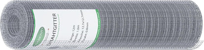 Draadrol 12 m x 1 m x 0,8 mm, maaswijdte 12,7 x 12,7 mm