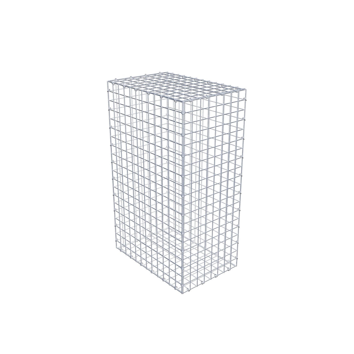 Gabbione 100 cm x 60 cm x 40 cm (L x H x P), maglia 5 cm x 5 cm, anello a C