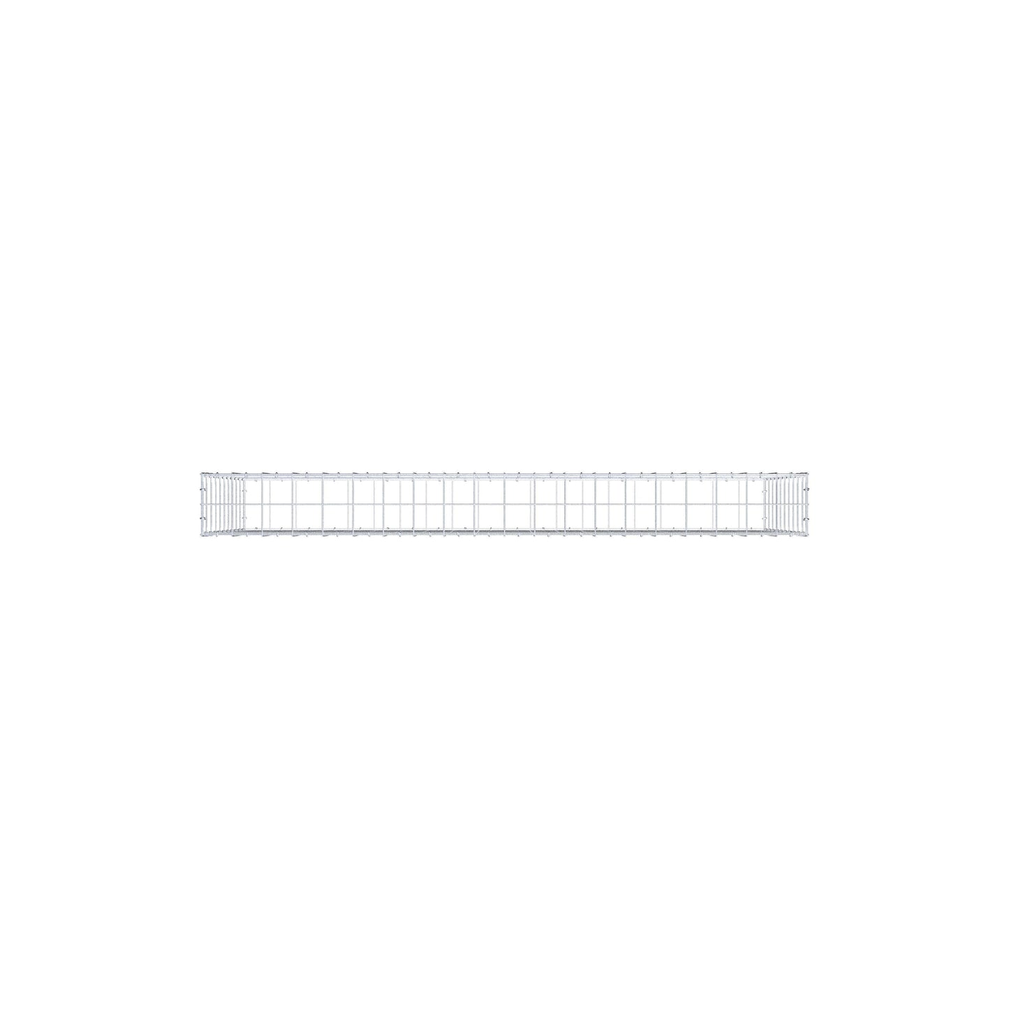 Gabion 200 cm x 100 cm x 20 cm (L x H x D), mesh size 10 cm x 10 cm, C-ring