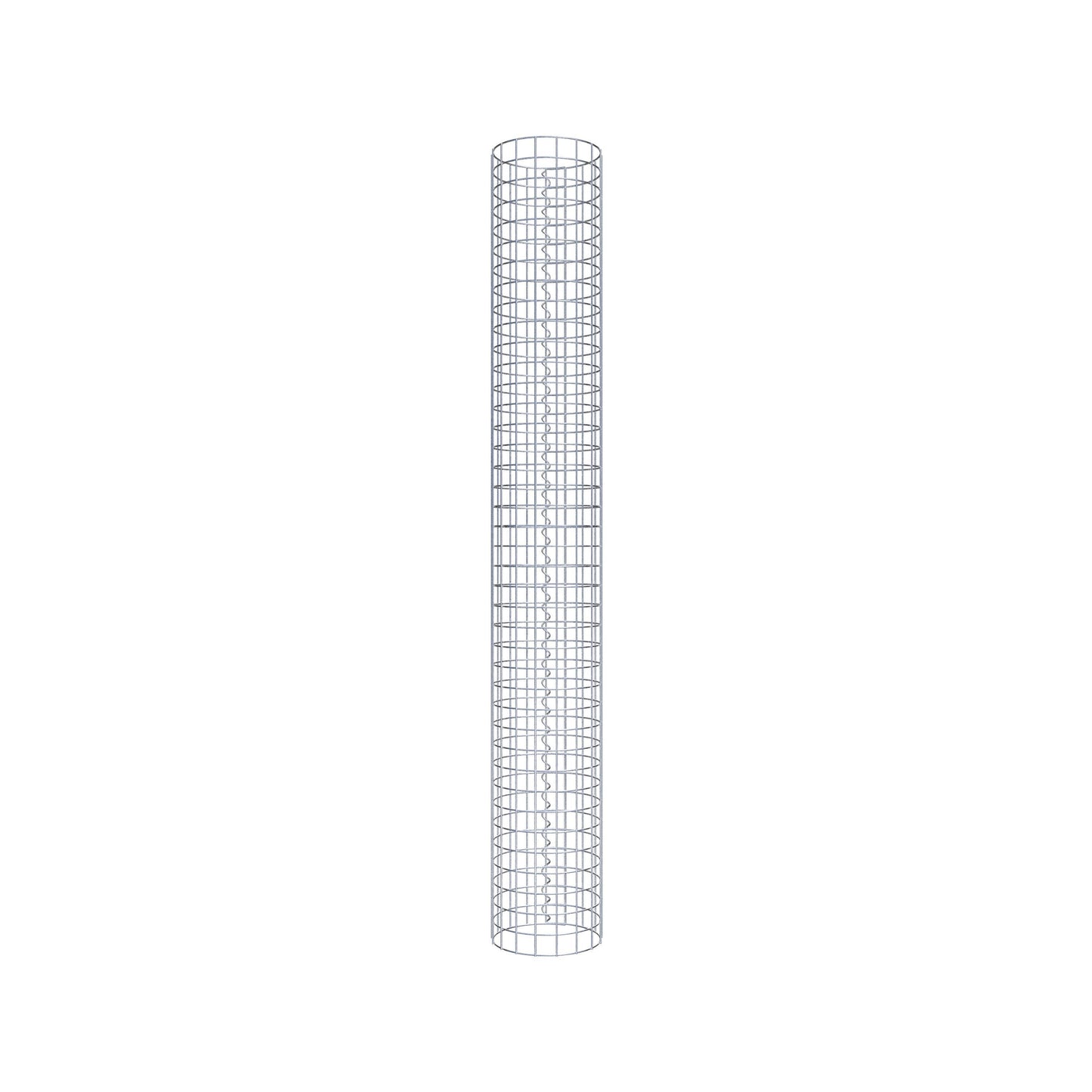 Gabionensäule rund feuerverzinkt, 27 cm Durchmesser, 200 cm Höhe, MW 5 cm x 5 cm