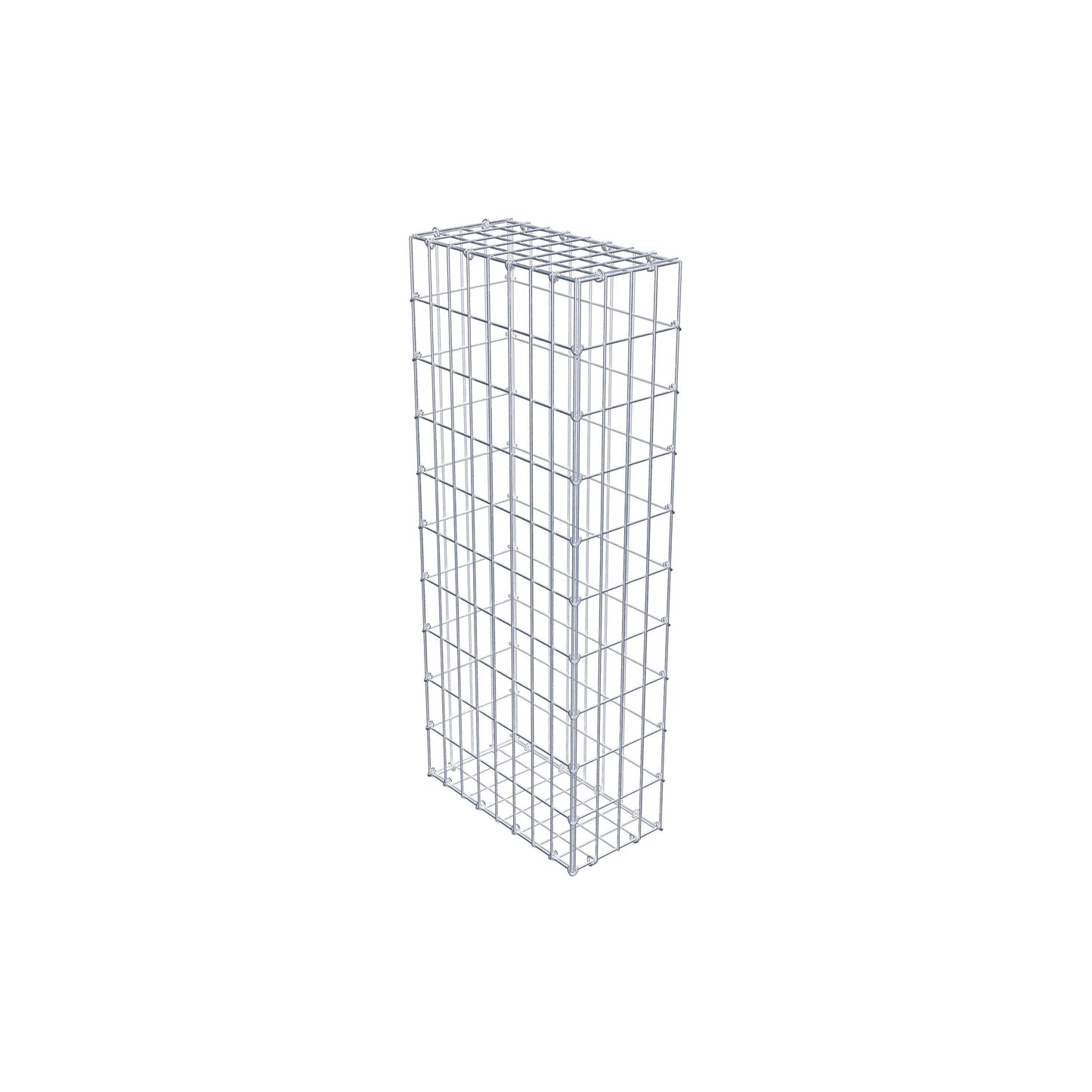 Gabion 100 cm x 40 cm x 20 cm (L x H x P), mailles 5 cm x 10 cm, anneau en C