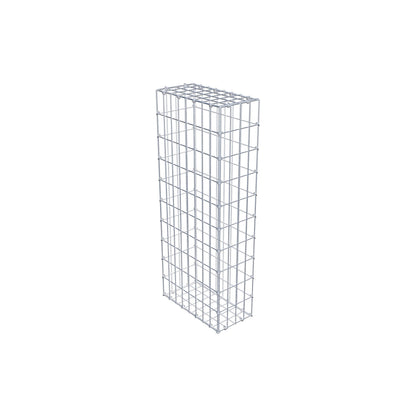 Gabion 100 cm x 40 cm x 20 cm (L x H x P), mailles 5 cm x 10 cm, anneau en C