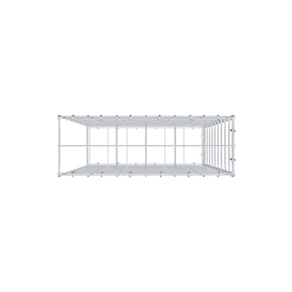 Monteret gabion type 2 100 cm x 60 cm x 20 cm (L x H x D), maskestørrelse 10 cm x 10 cm, C-ring
