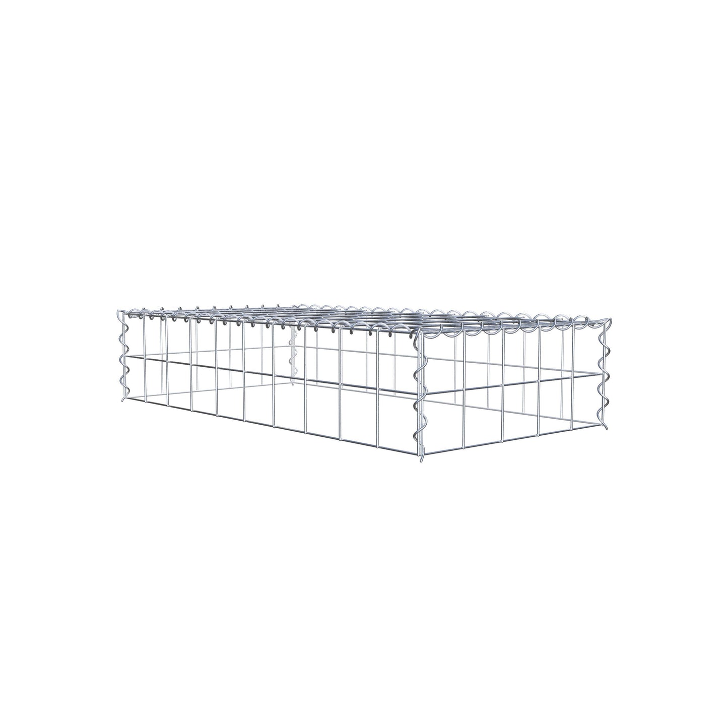 Opvokset gabion type 3 100 cm x 20 cm x 50 cm (L x H x D), maskestørrelse 10 cm x 10 cm, spiral