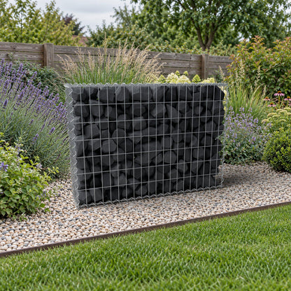 Schanskorf 100 cm x 70 cm x 20 cm (L x H x D), maaswijdte 5 cm x 10 cm, spiraalvormig