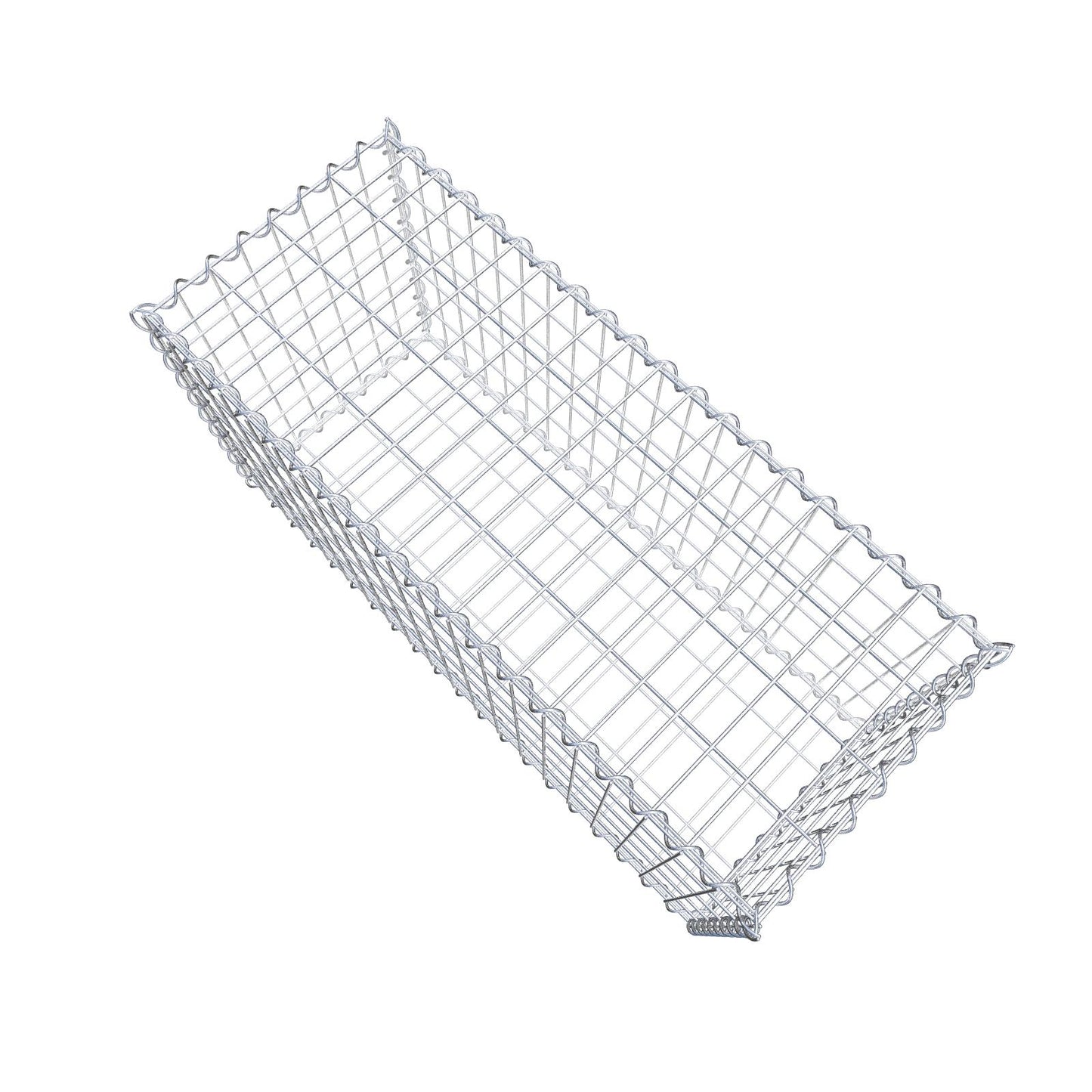 Lot de 2 gabions 100 cm x 50 cm x 40 cm (L x H x P), mailles 5 x 10 cm, spirale