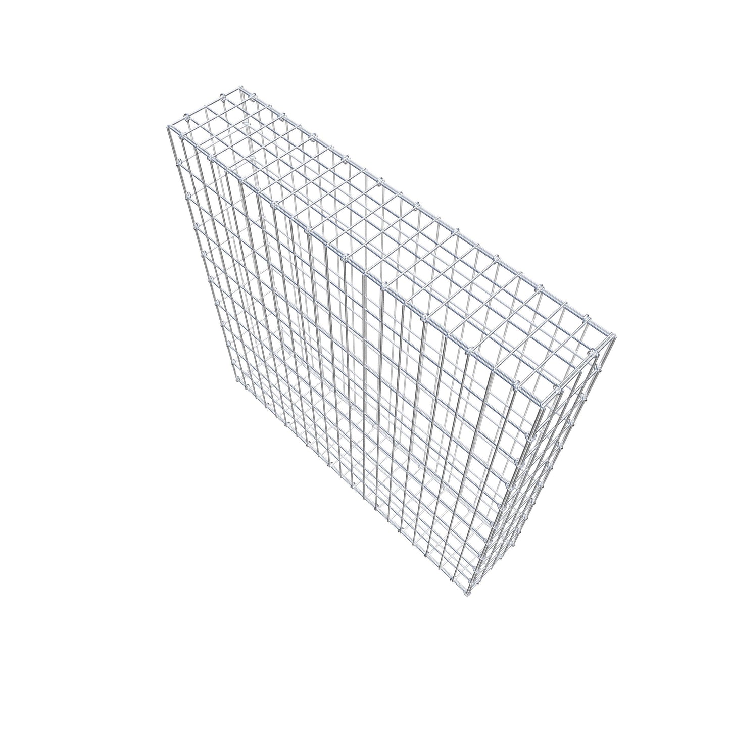 Gabion 100 cm x 100 cm x 20 cm (L x H x D), maskstorlek 5 cm x 10 cm, C-ring