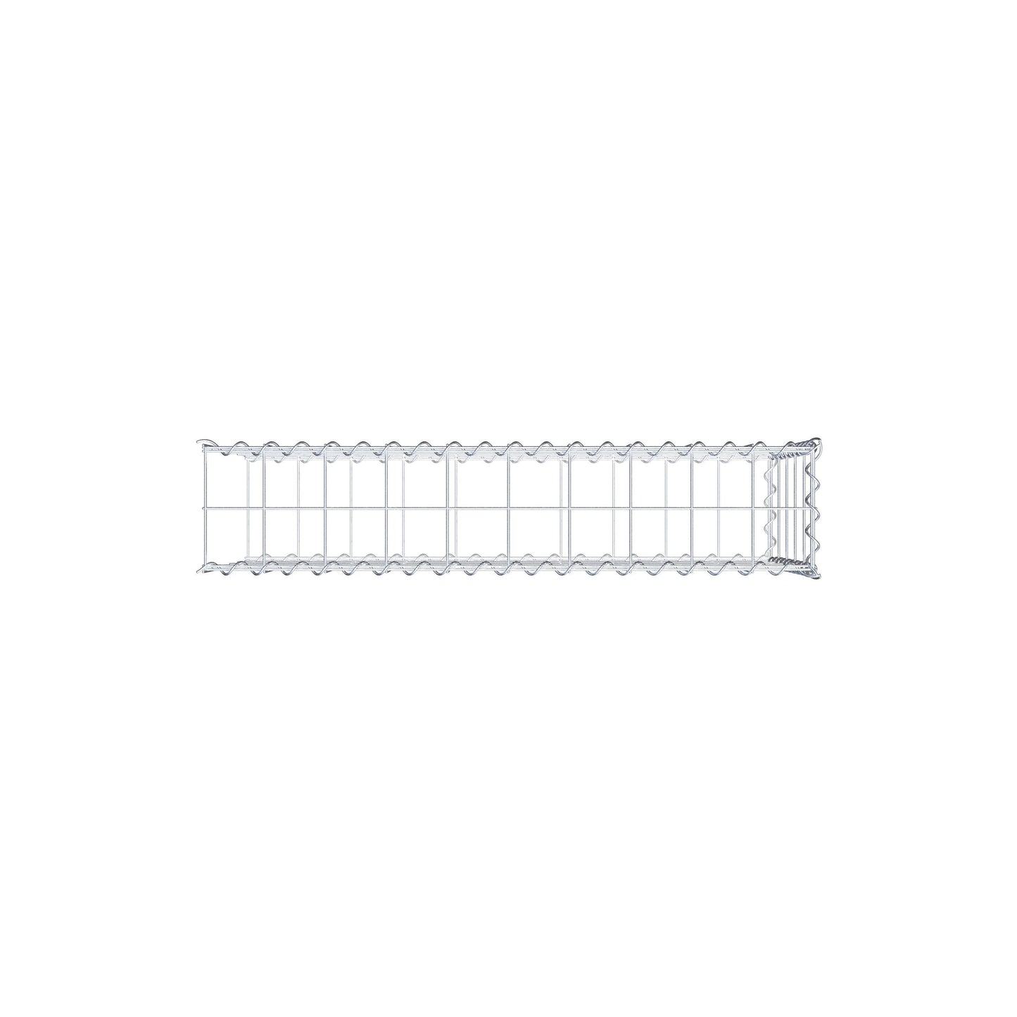 Opvokset gabion type 2 100 cm x 50 cm x 20 cm (L x H x D), maskestørrelse 10 cm x 10 cm, spiral