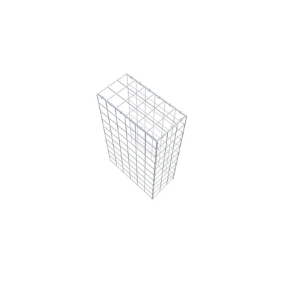 Typ 4 påbyggnadsgabion 100 cm x 60 cm x 30 cm (L x H x D), maskstorlek 10 cm x 10 cm, C-ring