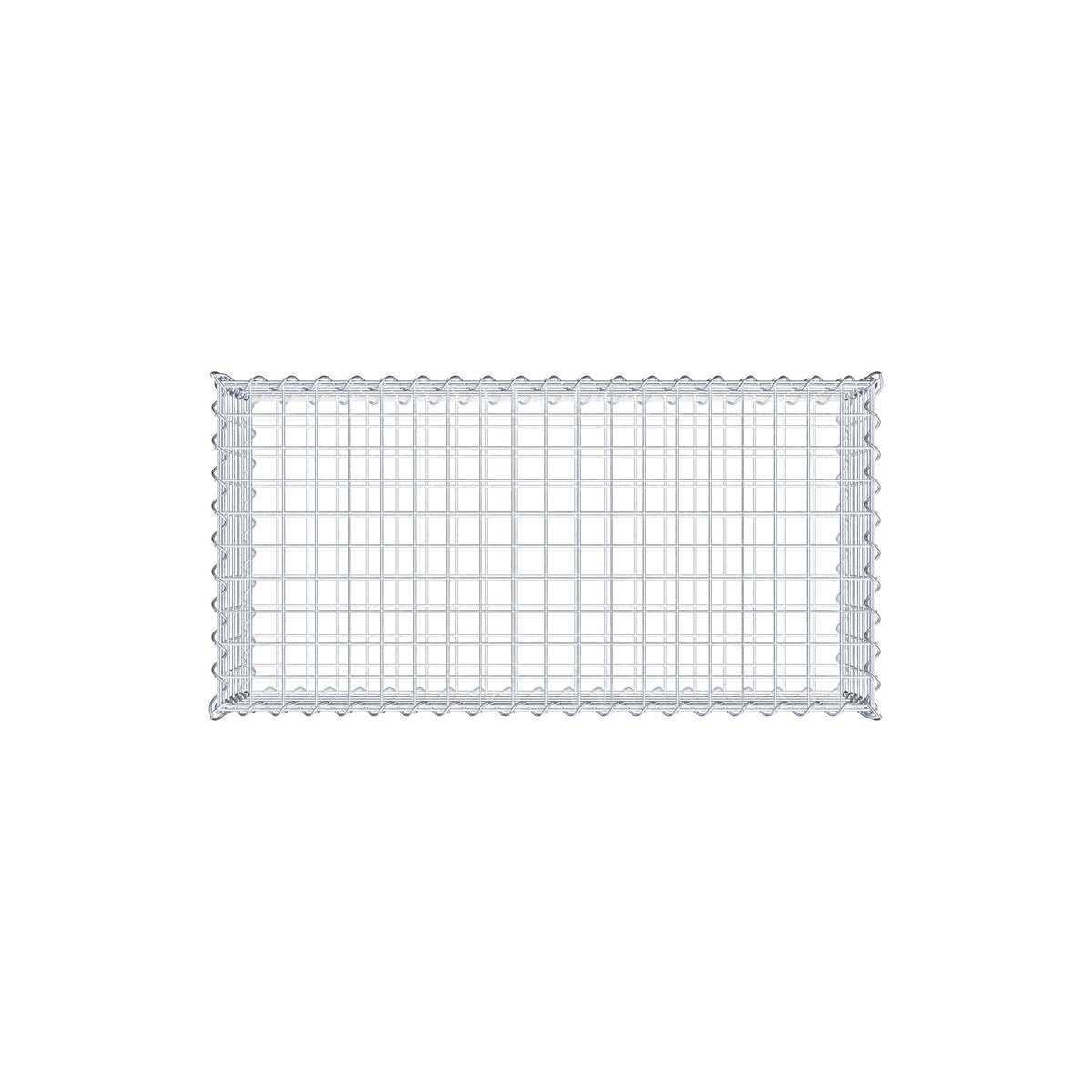 Gabion 100 cm x 30 cm x 50 cm (L x H x D), maskestørrelse 5 cm x 5 cm, spiral