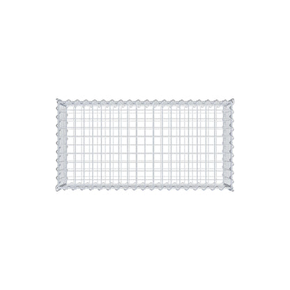 Gabion 100 cm x 30 cm x 50 cm (L x H x D), maskestørrelse 5 cm x 5 cm, spiral