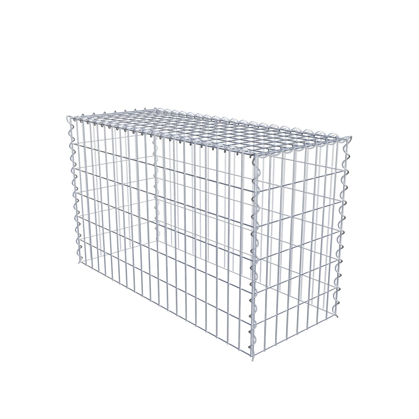 Extra gabion typ 3 100 cm x 60 cm x 40 cm (L x H x D), maskstorlek 5 cm x 10 cm, spiral