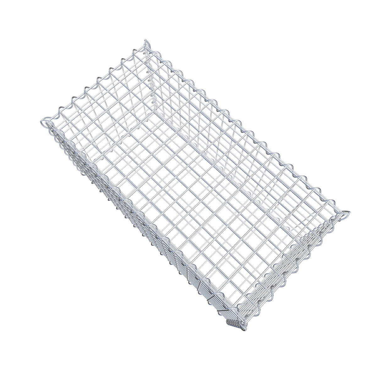 Gabion 80 cm x 40 cm x 40 cm (L x H x D), maskstorlek 5 cm x 5 cm, spiral