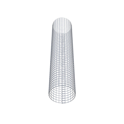 Columna de gaviones redonda de 42 cm de diámetro, 200 cm de altura, malla de 5 cm x 5 cm