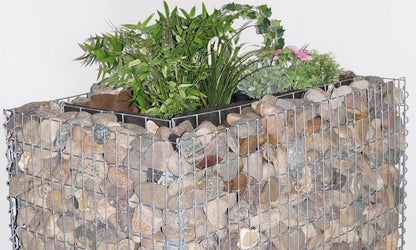 Rechthoekig verhoogd bed 130 cm x 50 cm x 80 cm (L x H x D), maaswijdte 5 x 10 cm, wanddikte 10 cm
