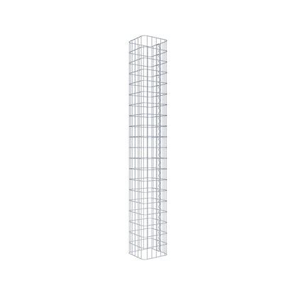 Columna rectangular de gaviones galvanizados en caliente, 27 cm x 27 cm, 200 cm de altura, MW 5 cm x 10 cm
